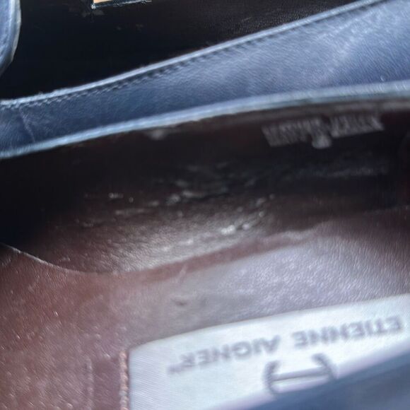 Etienne Aigner Merit Blue Leather Loafer Slip on 7.5 FLAW - Picture 7 of 10